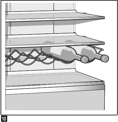 Bosch - 4 Series - Interior fittings - Using the Bottle shelf Interior fittings - Using the Bottle shelf