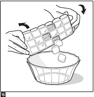 Bosch - 4 Series - Interior fittings - Using the Ice cube tray Interior fittings - Using the Ice cube tray