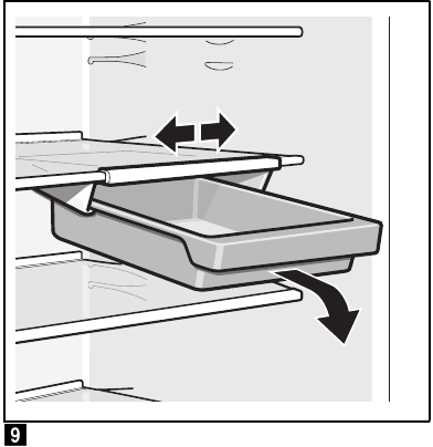 Bosch - 4 Series - Interior fittings - Using the Pull-out container Interior fittings - Using the Pull-out container