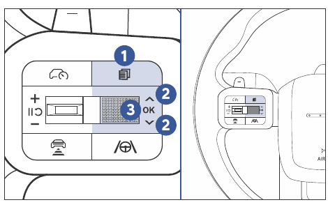 Hyundai - SANTA FE 2025 - CLUSTER DISPLAY CONTROL CLUSTER DISPLAY CONTROL