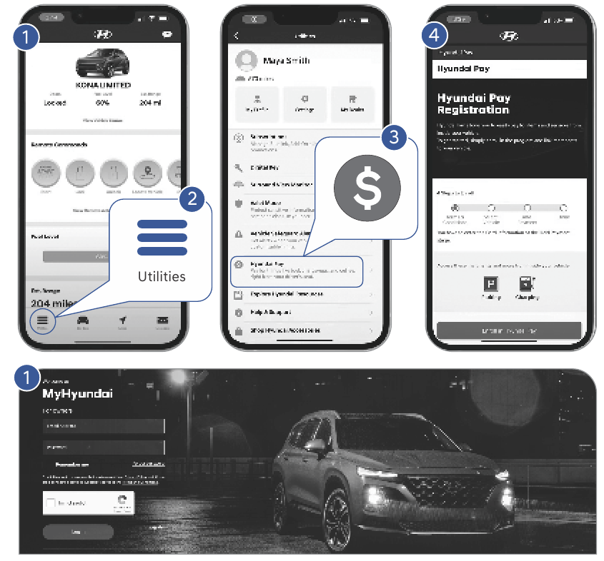 Hyundai - SANTA FE 2025 - HYUNDAI PAY - Step 1 HYUNDAI PAY - Step 1