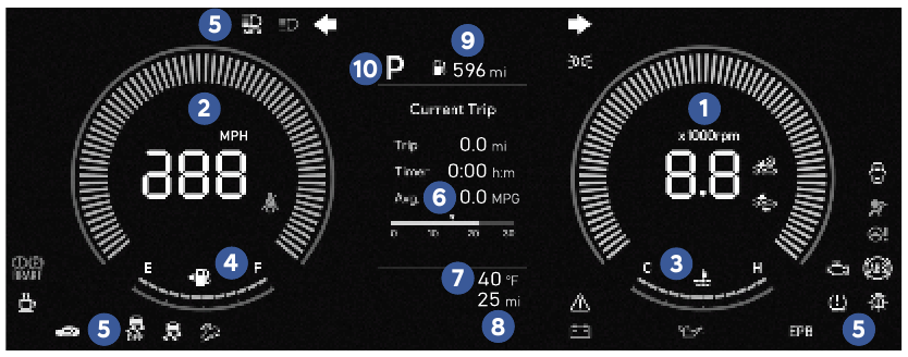 Hyundai - SANTA FE 2025 - INSTRUMENT CLUSTER - Type A INSTRUMENT CLUSTER - Type A