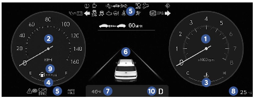 Hyundai - SANTA FE 2025 - INSTRUMENT CLUSTER - Type B INSTRUMENT CLUSTER - Type B