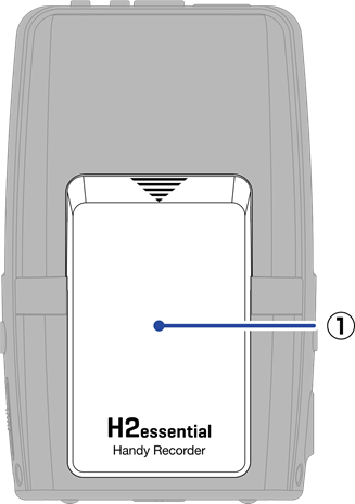 ZOOM - H2essential - Functions of parts - Front (battery side) Functions of parts - Front (battery side)