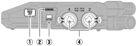 ZOOM - H6essential - Functions of parts - Right side Functions of parts - Right side