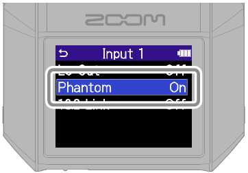 ZOOM - H6essential - Inputs 1–4 - Connecting dynamic/condenser mics - Step 2 Inputs 1–4 - Connecting dynamic/condenser mics - Step 2