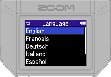ZOOM - H6essential - Making settings / first turned on - Language setting Making settings / first turned on - Language setting