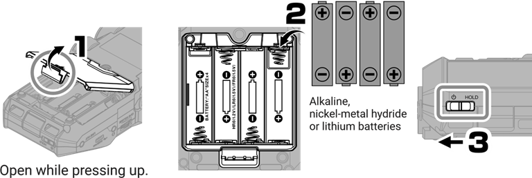 ZOOM - H6essential - Turning the power on Turning the power on