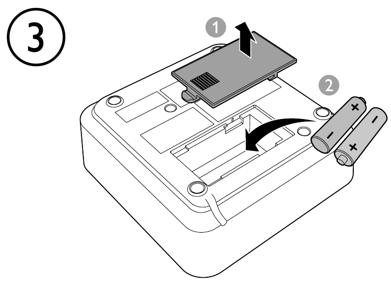 Philips - AJ3115 - Install battery Install battery