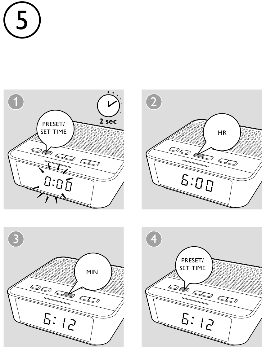 Philips - AJ3115 - Set time Set time