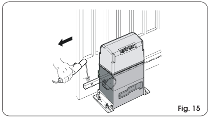 FAAC - 844 - INSTALLING THE RACK - Step 1 INSTALLING THE RACK - Step 1