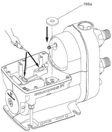 Grundfos - SCALA2 - Mounting the printed circuit board (PCB) - Step 1 Mounting the printed circuit board (PCB) - Step 1