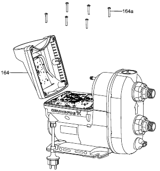 Grundfos - SCALA2 - Removing the control box cover - Step 1 Removing the control box cover - Step 1