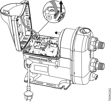 Grundfos - SCALA2 - Removing the control box cover - Step 2 Removing the control box cover - Step 2