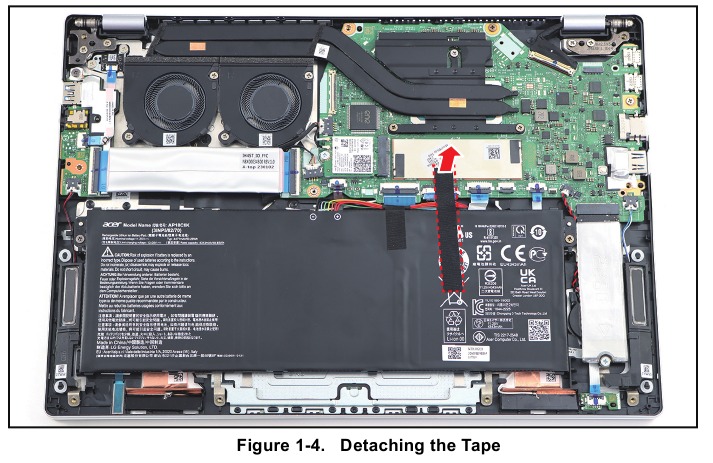 Acer - Swift Go 14 - Battery Removal - Step 1 Battery Removal - Step 1
