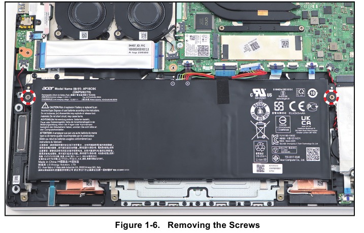 Acer - Swift Go 14 - Battery Removal - Step 3 Battery Removal - Step 3