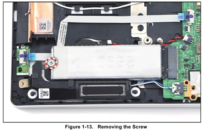 Acer - Swift Go 14 - SSD 1 Module Removal - Step 1 SSD 1 Module Removal - Step 1