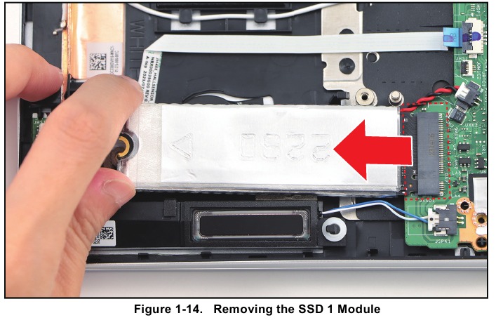 Acer - Swift Go 14 - SSD 1 Module Removal - Step 2 SSD 1 Module Removal - Step 2