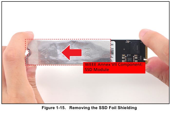 Acer - Swift Go 14 - SSD 1 Module Removal - Step 3 SSD 1 Module Removal - Step 3