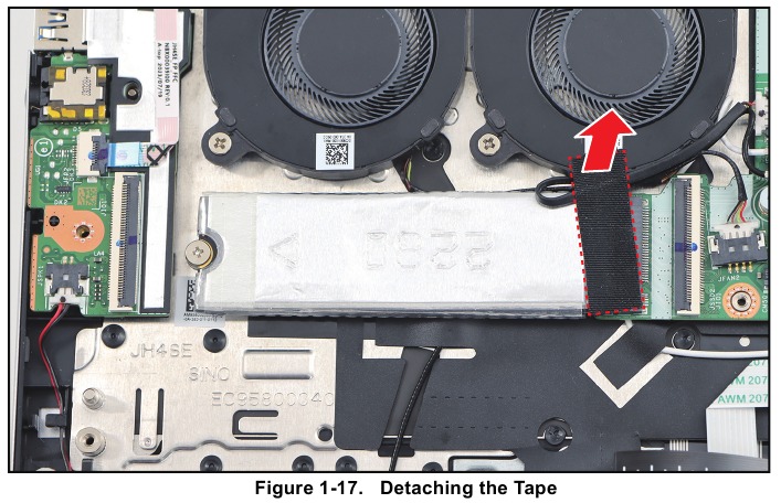 Acer - Swift Go 14 - SSD 2 Module Removal - Step 2 SSD 2 Module Removal - Step 2