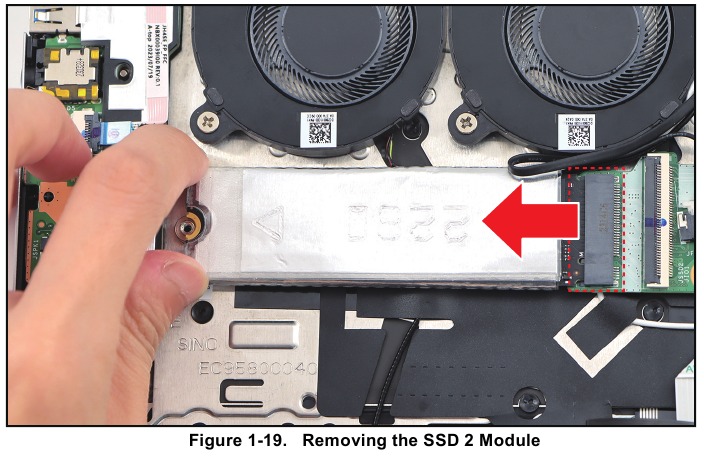 Acer - Swift Go 14 - SSD 2 Module Removal - Step 4 SSD 2 Module Removal - Step 4