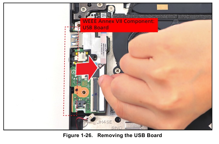 Acer - Swift Go 14 - USB Board Removal - Step 3 USB Board Removal - Step 3