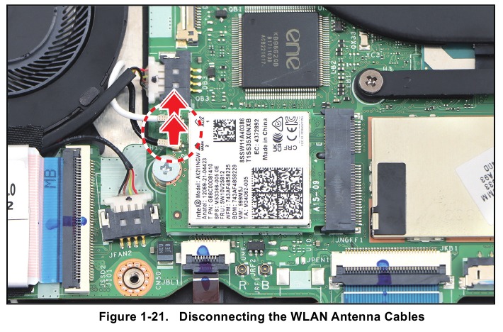 Acer - Swift Go 14 - WLAN Module Removal - Step 1 WLAN Module Removal - Step 1