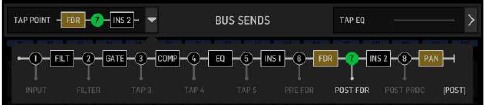 Behringer - WING COMPACT - Main Screens - BUS SENDS section of HOME screen Main Screens - BUS SENDS section of HOME screen
