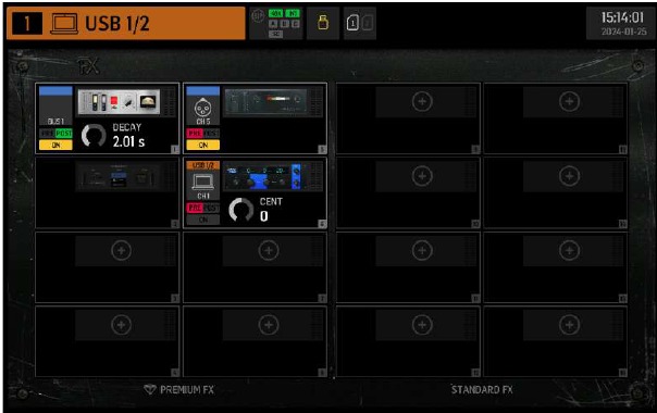 Behringer - WING COMPACT - Main Screens - EFFECTS screen Main Screens - EFFECTS screen