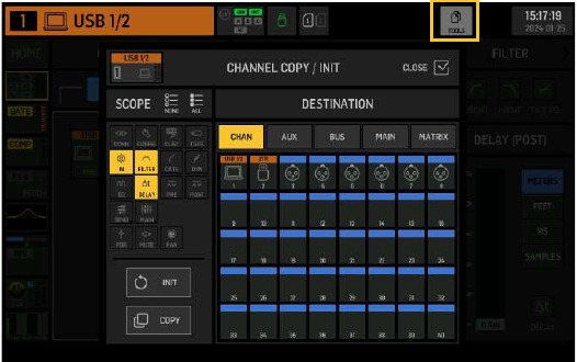 Behringer - WING COMPACT - Main Screens - UTILITY screen Main Screens - UTILITY screen