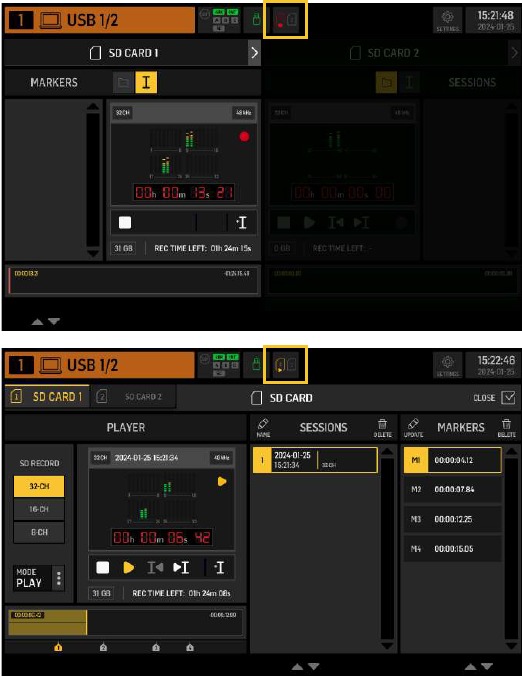 Behringer - WING COMPACT - Using the Standalone recorders/players - WING-LIVE SD Recorder Using the Standalone recorders/players - WING-LIVE SD Recorder