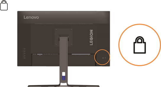 Lenovo - Legion R27qe - Product overview - Kensington anti-theft lock Product overview - Kensington anti-theft lock
