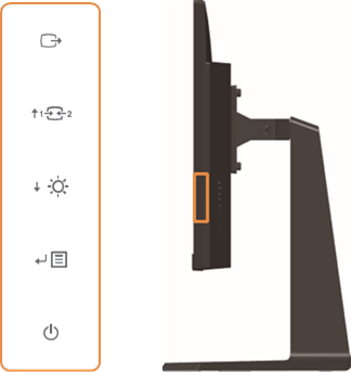 Lenovo - Legion R27qe - Product overview - Monitor controls Product overview - Monitor controls