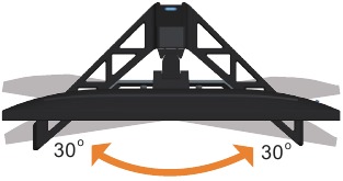 Lenovo - Legion R27qe - Product overview - Types of adjustments - Swivel Product overview - Types of adjustments - Swivel