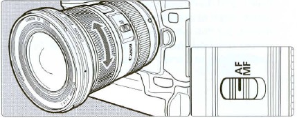 Canon - ULTRASONIC EF LENS EF16-35mm f/2.8L II USM - Setting the Focus Mode Setting the Focus Mode
