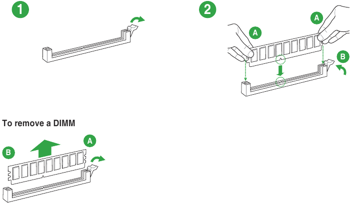 Asus - PRIME H510M-A - Installing a DIMM Installing a DIMM