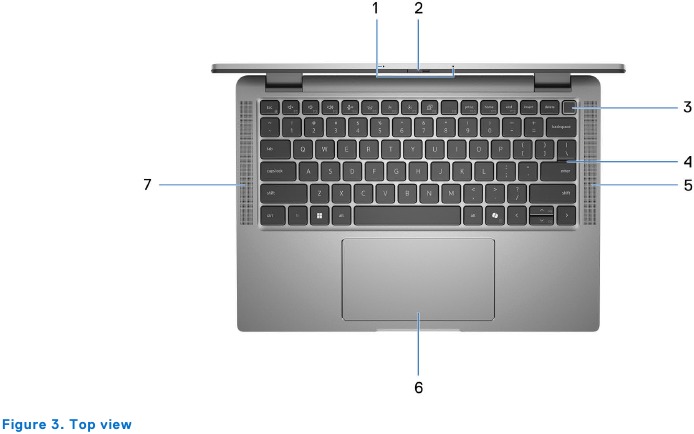 Dell - Latitude 7350 - Overview - Part 3 - Top view Overview - Part 3 - Top view