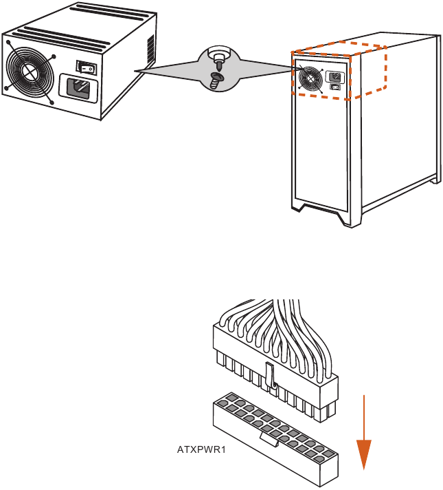 ASROCK - N100M - Connecting the Power Connectors Connecting the Power Connectors