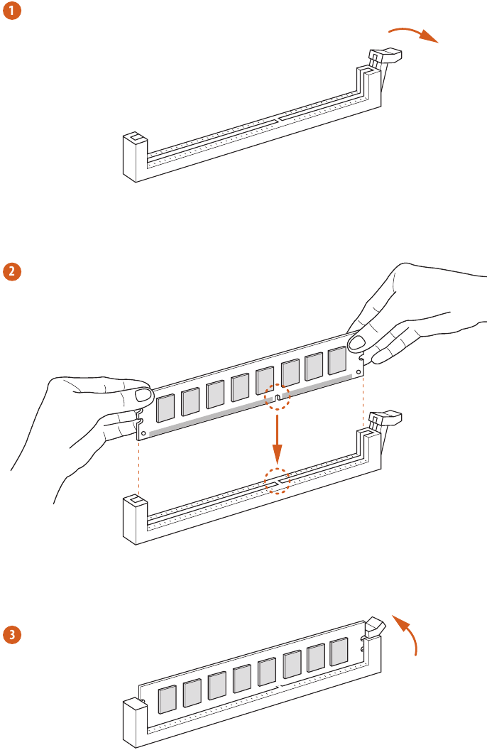 ASROCK - N100M - Installation - Step 1 - Installing Memory Module Installation - Step 1 - Installing Memory Module