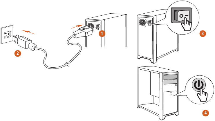 ASROCK - N100M - Installation - Step 6 - Power On Installation - Step 6 - Power On