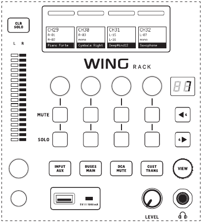 Behringer - WING RACK - Hardware Descriptions - Control Section Hardware Descriptions - Control Section