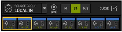 Behringer - WING RACK - Main Screens - INPUT Section of HOME Screen Main Screens - INPUT Section of HOME Screen