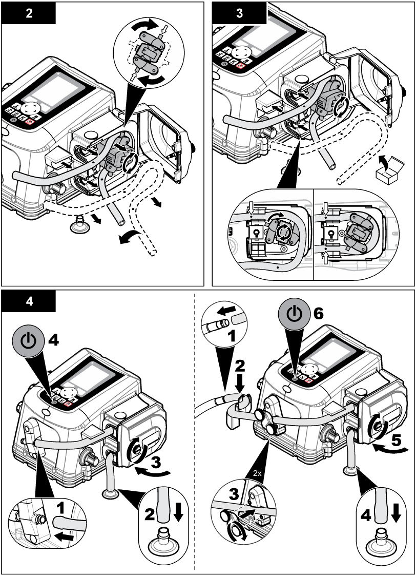 Hach - AS950 - Replace the pump tubing - Step 3 Replace the pump tubing - Step 3