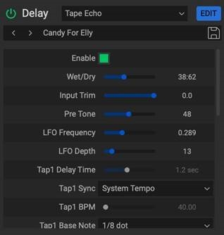 KORG - modwave - Using the Editor - Effects Using the Editor - Effects