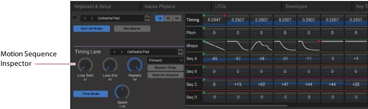 KORG - modwave - Using the Editor - Motion Sequence editing Using the Editor - Motion Sequence editing