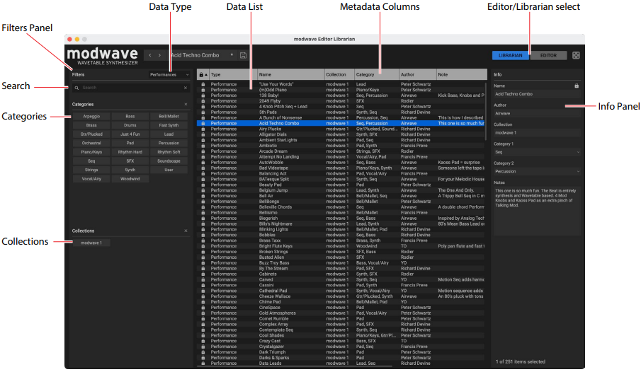 KORG - modwave - Windows - Librarian Windows - Librarian