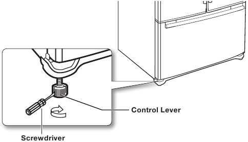 Samsung - RFG297 - Adjusting The Doors - Step 1 Adjusting The Doors - Step 1