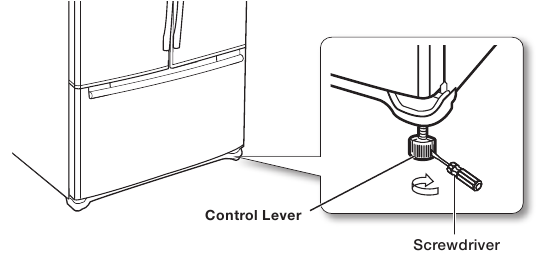 Samsung - RFG297 - Adjusting The Doors - Step 2 Adjusting The Doors - Step 2