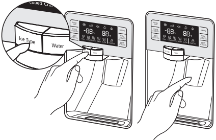 Samsung - RFG297 - Using The Cold Water Dispenser - Step 2 Using The Cold Water Dispenser - Step 2