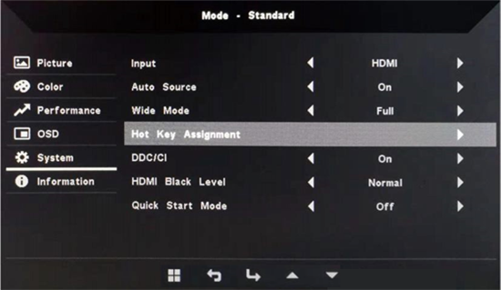 Acer - EK220Q Abi - System adjustment System adjustment